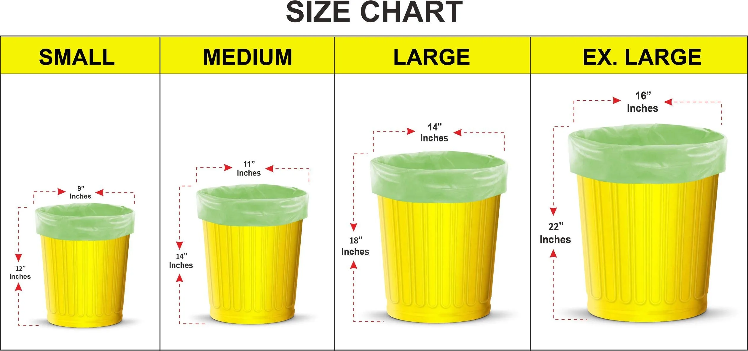 Shalimar Premium Compostable/Biodegradable Garbage Bags (Small) Size 43 cm x 51 cm 3 Rolls (45 Bags) (Trash Bag/Dustbin Bag) (Green Color)