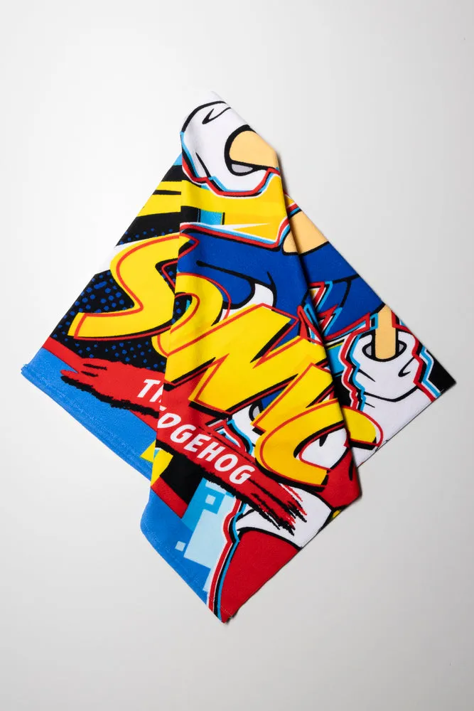 Sonic Beach Towel Blue