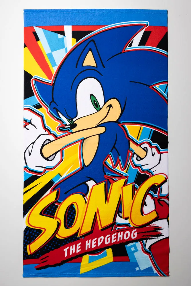 Sonic Beach Towel Blue