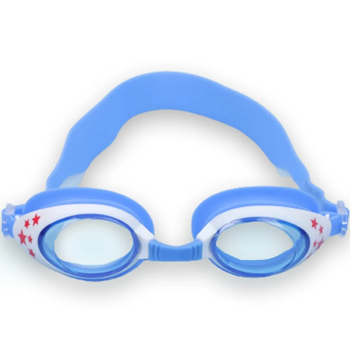 STRAUSS Swimming Goggles | Anti Fog & UV Protection | Swimming Goggles for Kids, Adults | Fully Adjustable Swimming Goggles With A Case Cover,(Blue/White)