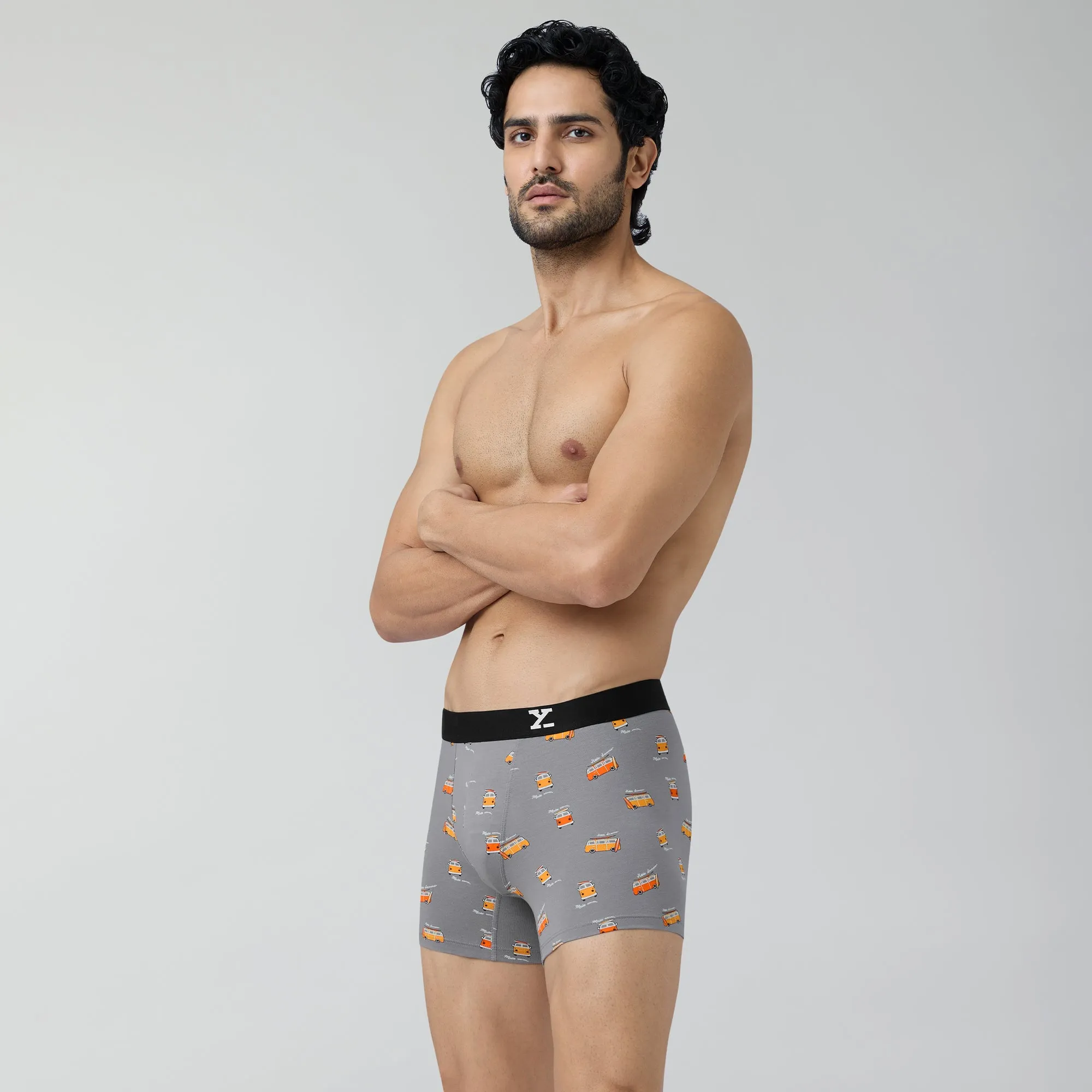 Surf Cotton Stretch Trunks Bus Grey