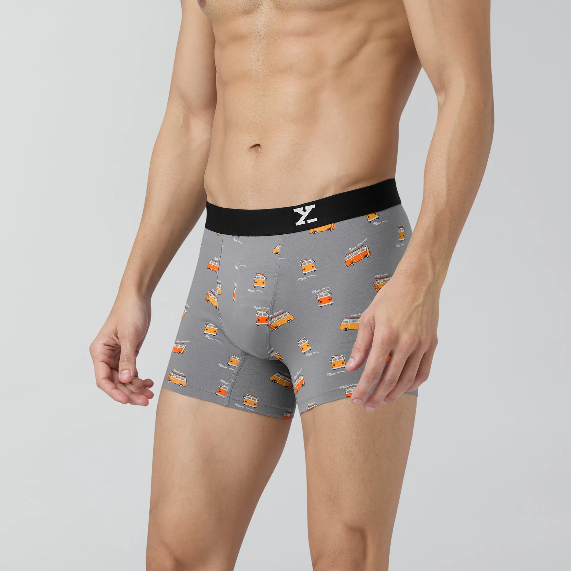 Surf Cotton Stretch Trunks Bus Grey