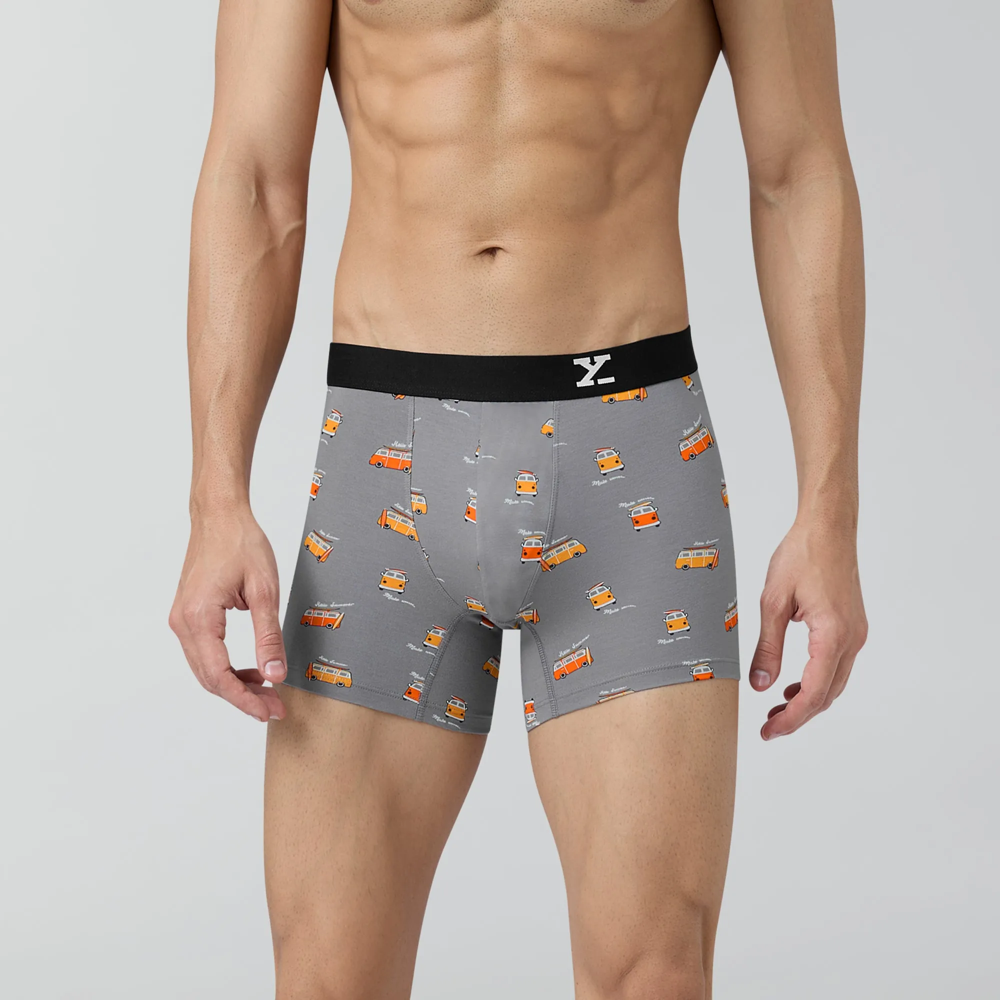 Surf Cotton Stretch Trunks Bus Grey