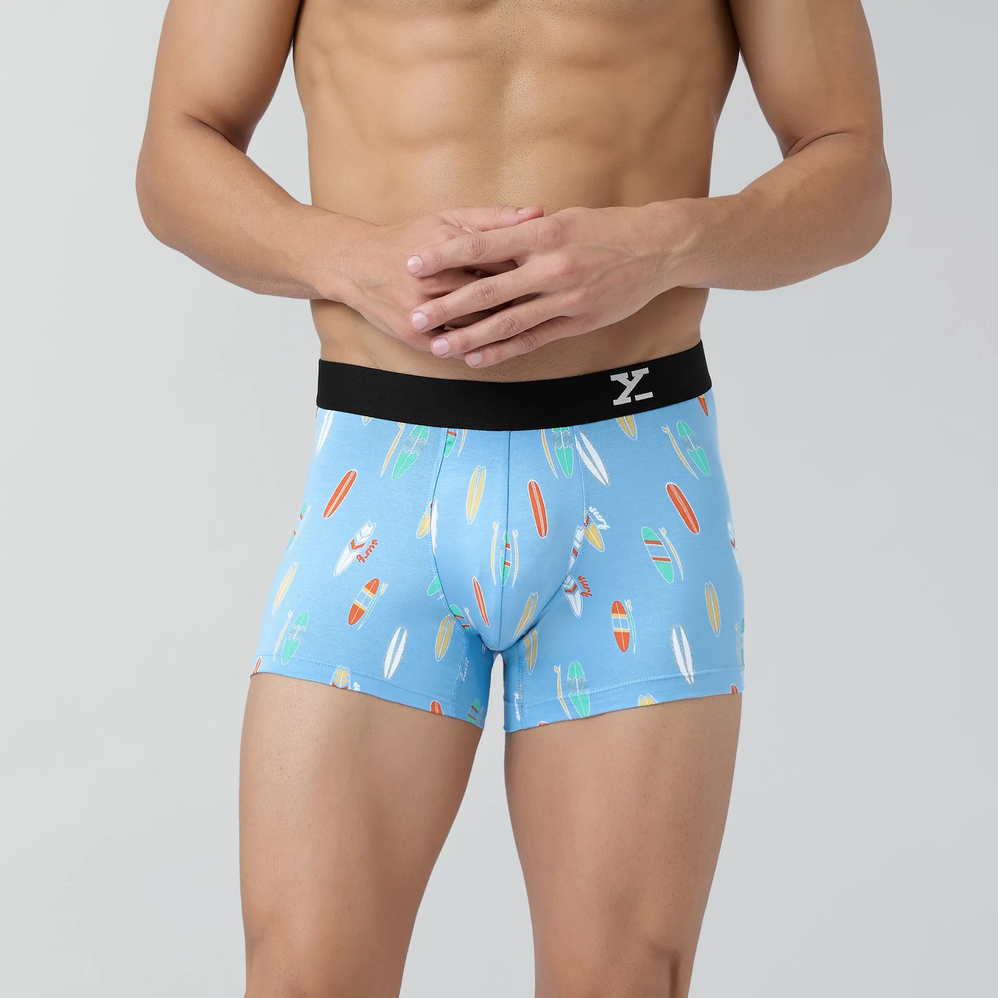 Surf Cotton Stretch Trunks Surfboard Blue