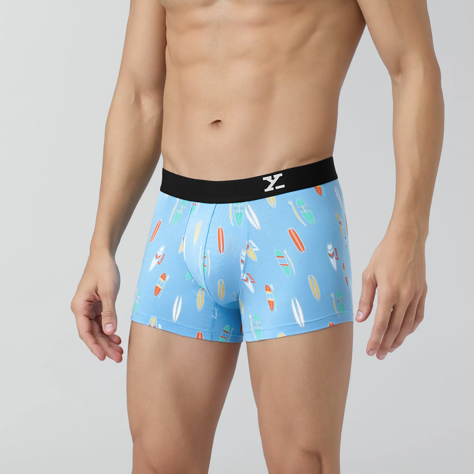 Surf Cotton Stretch Trunks Surfboard Blue