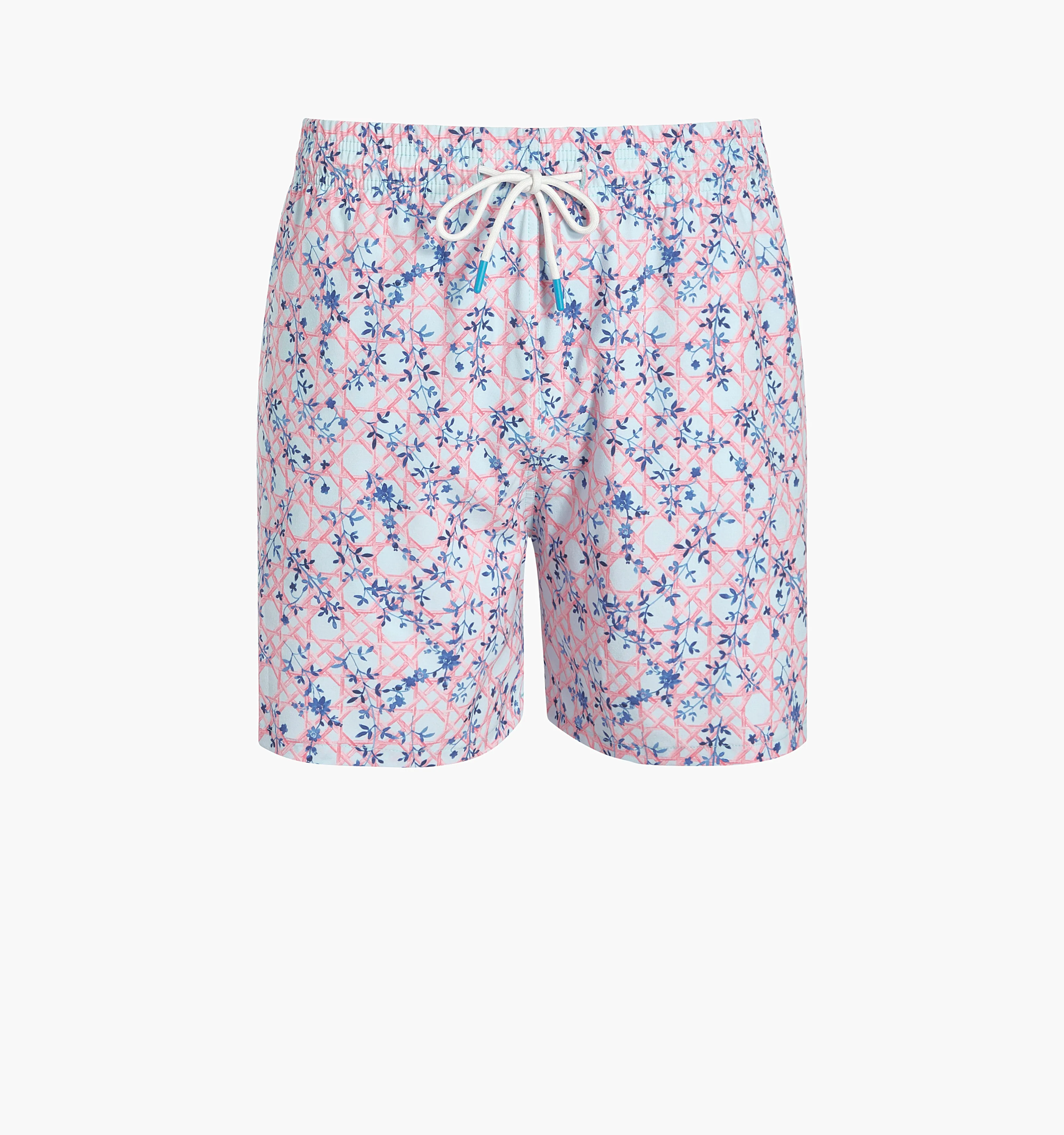 The Men's Julien Swim Trunk - Pink Basketweave Vine