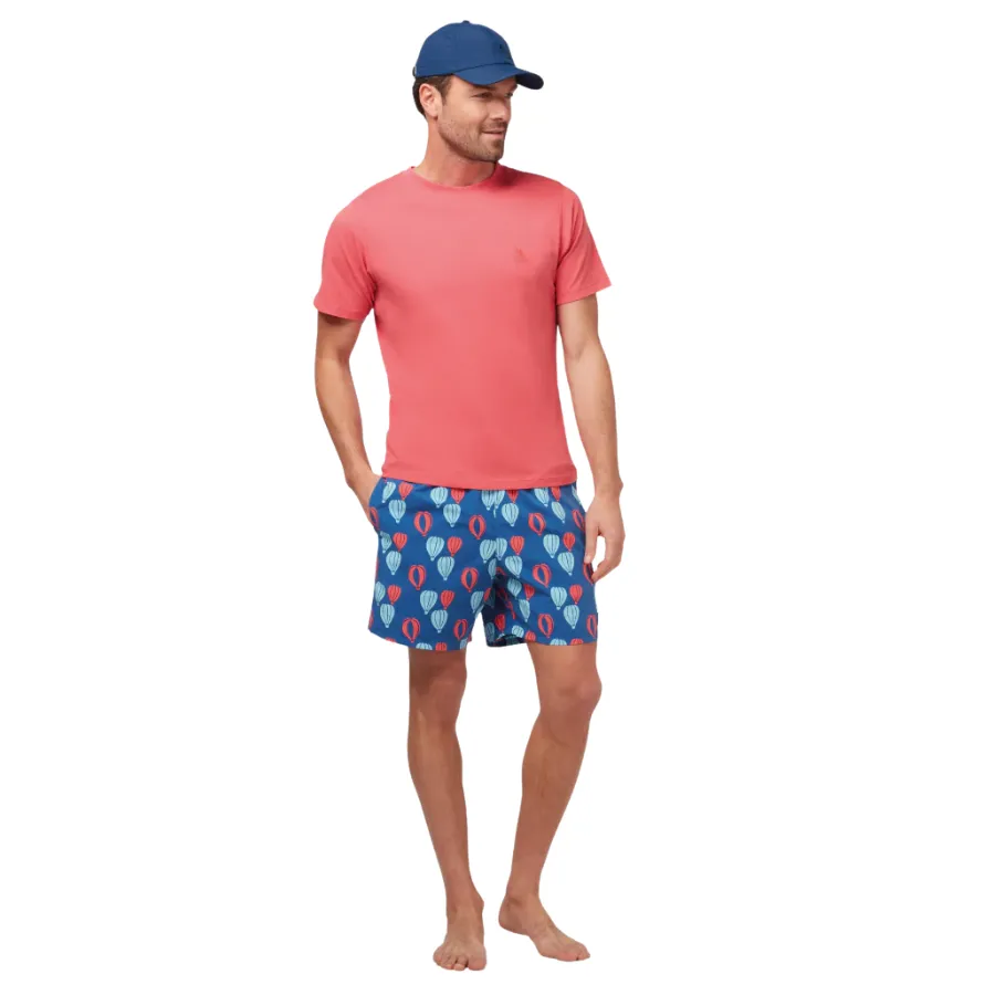 Tom & Teddy Balloons Mens Swim Shorts BALRB - Red/ Blue