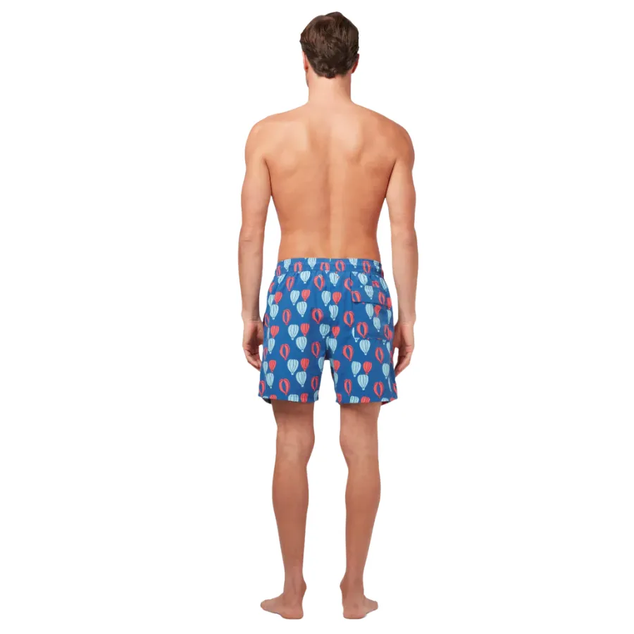 Tom & Teddy Balloons Mens Swim Shorts BALRB - Red/ Blue