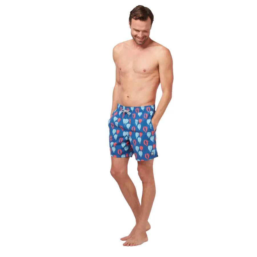 Tom & Teddy Balloons Mens Swim Shorts BALRB - Red/ Blue