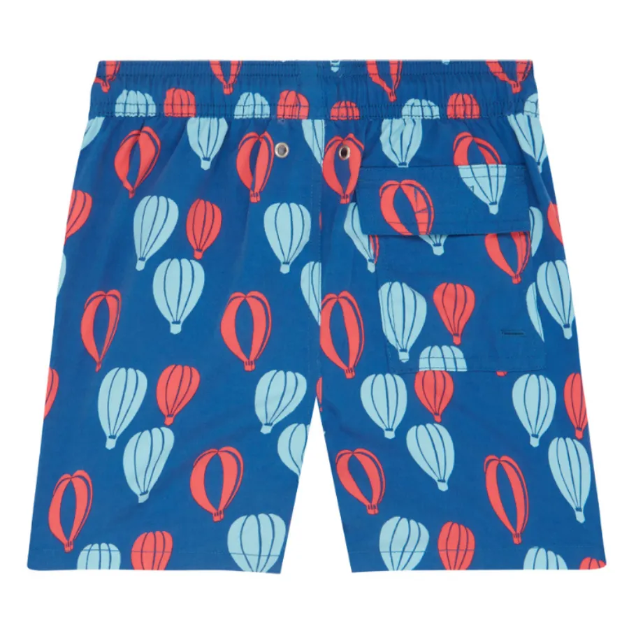 Tom & Teddy Balloons Mens Swim Shorts BALRB - Red/ Blue