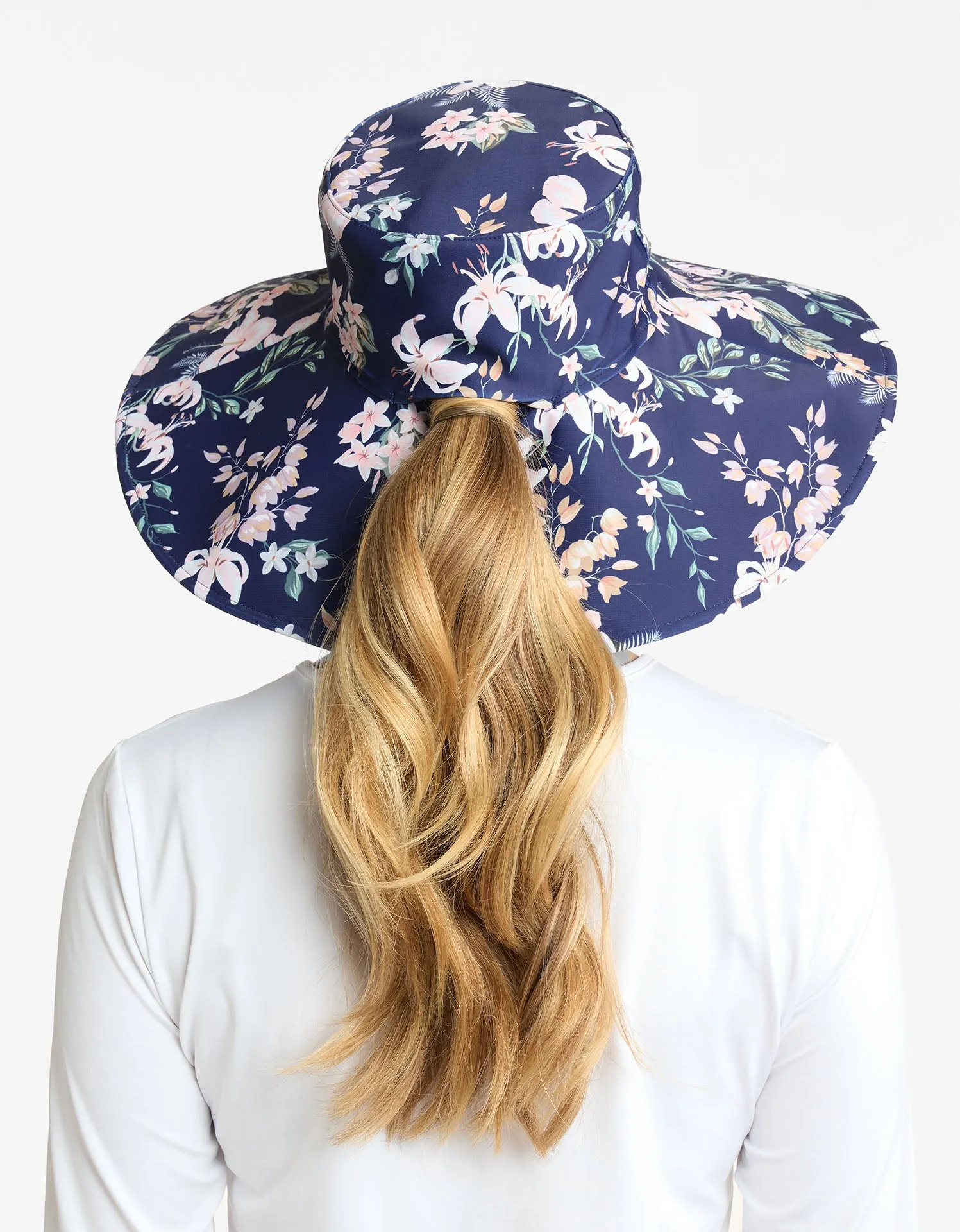 Ultra Wide Brim Printed Swim Sun Hat UPF 50 