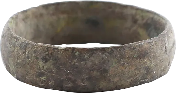 VIKING WARRIOR’S WEDDING RING AS FOUND, 900-1050 AD, SIZE 5 3/4