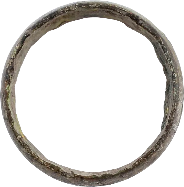 VIKING WARRIOR’S WEDDING RING AS FOUND, 900-1050 AD, SIZE 5 3/4