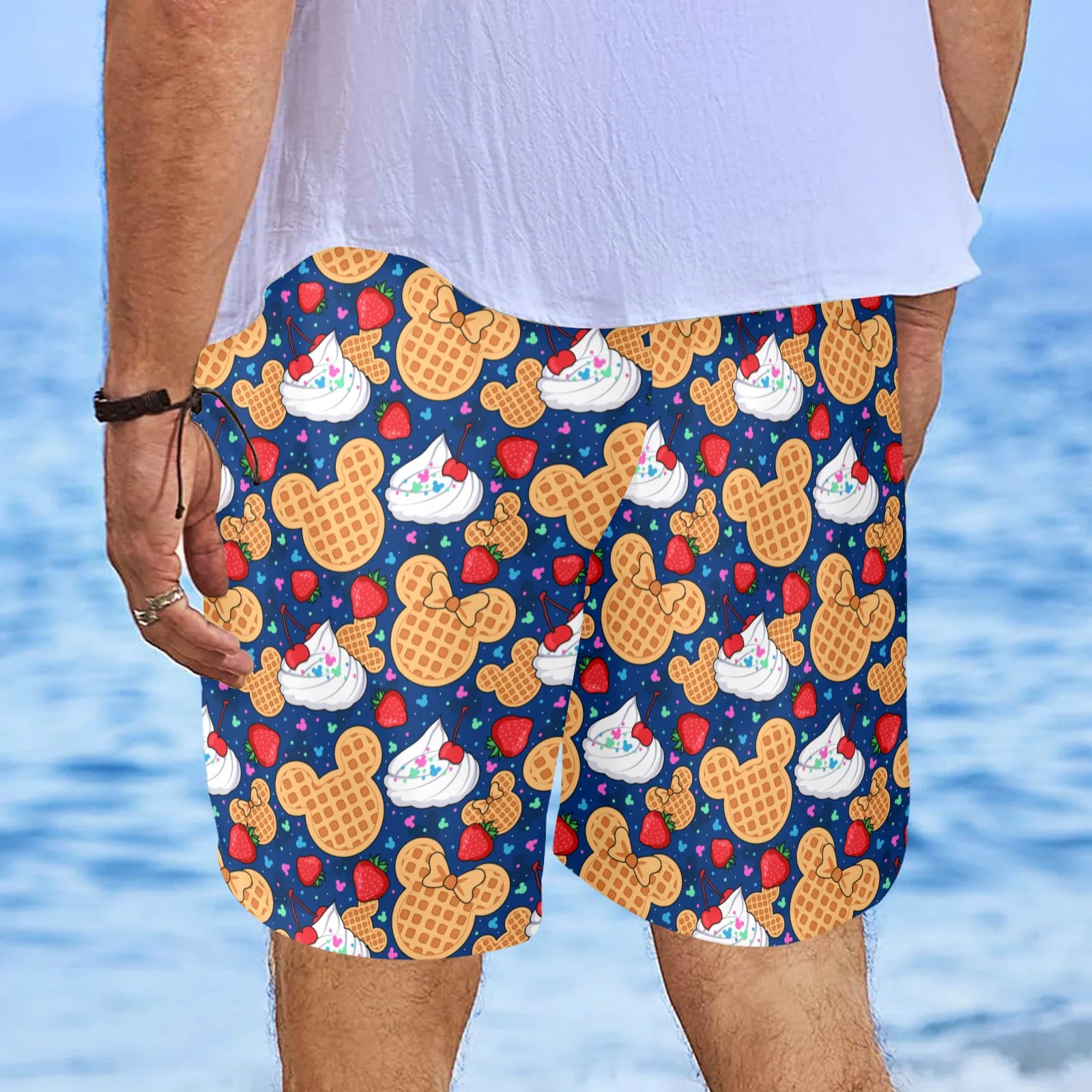 Waffles Men's Swim Trunks Swimsuit