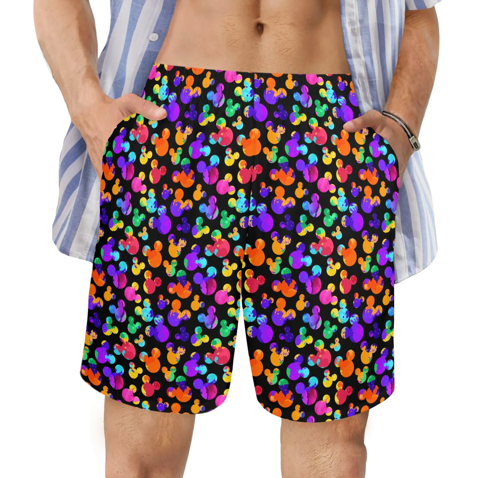 Watercolor Men's Swim Trunks Swimsuit