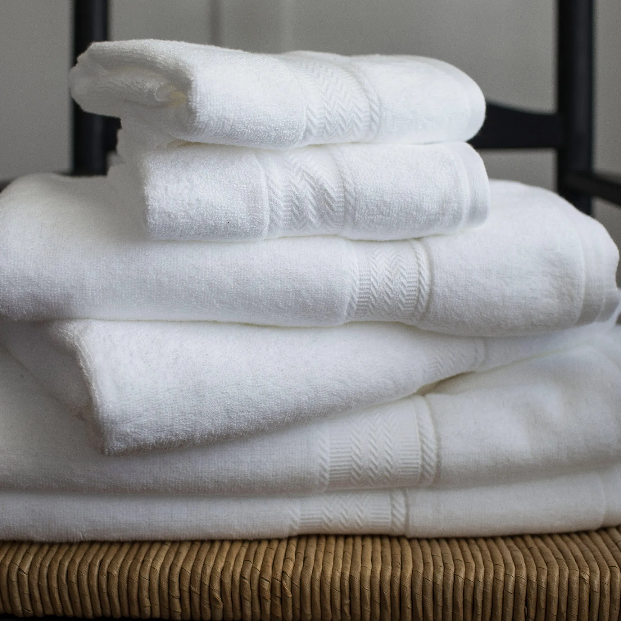 White Cotton Bath Towel Set