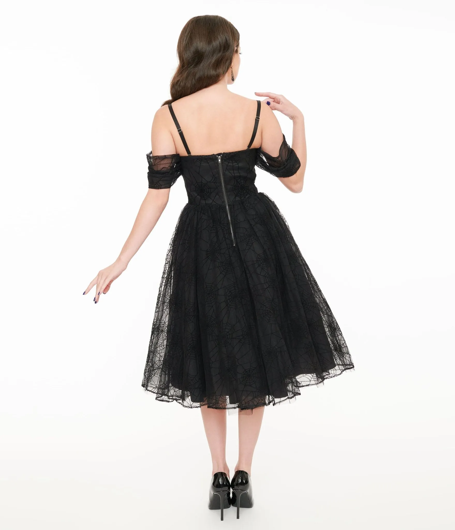 Witchwood Bags Black Spiderweb Octavia Party Dress