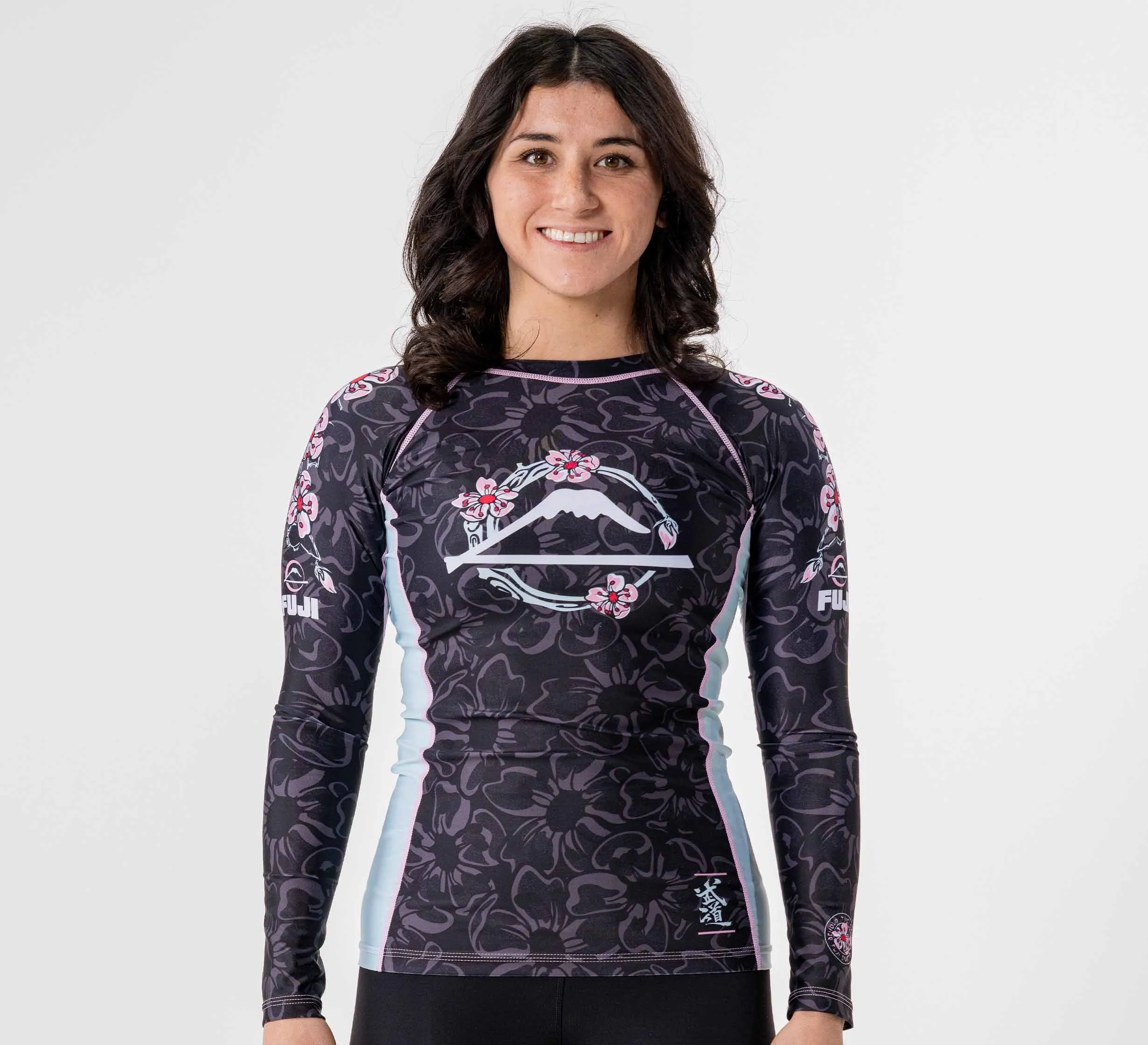 Womens Blossom Rashguard Black/Pink