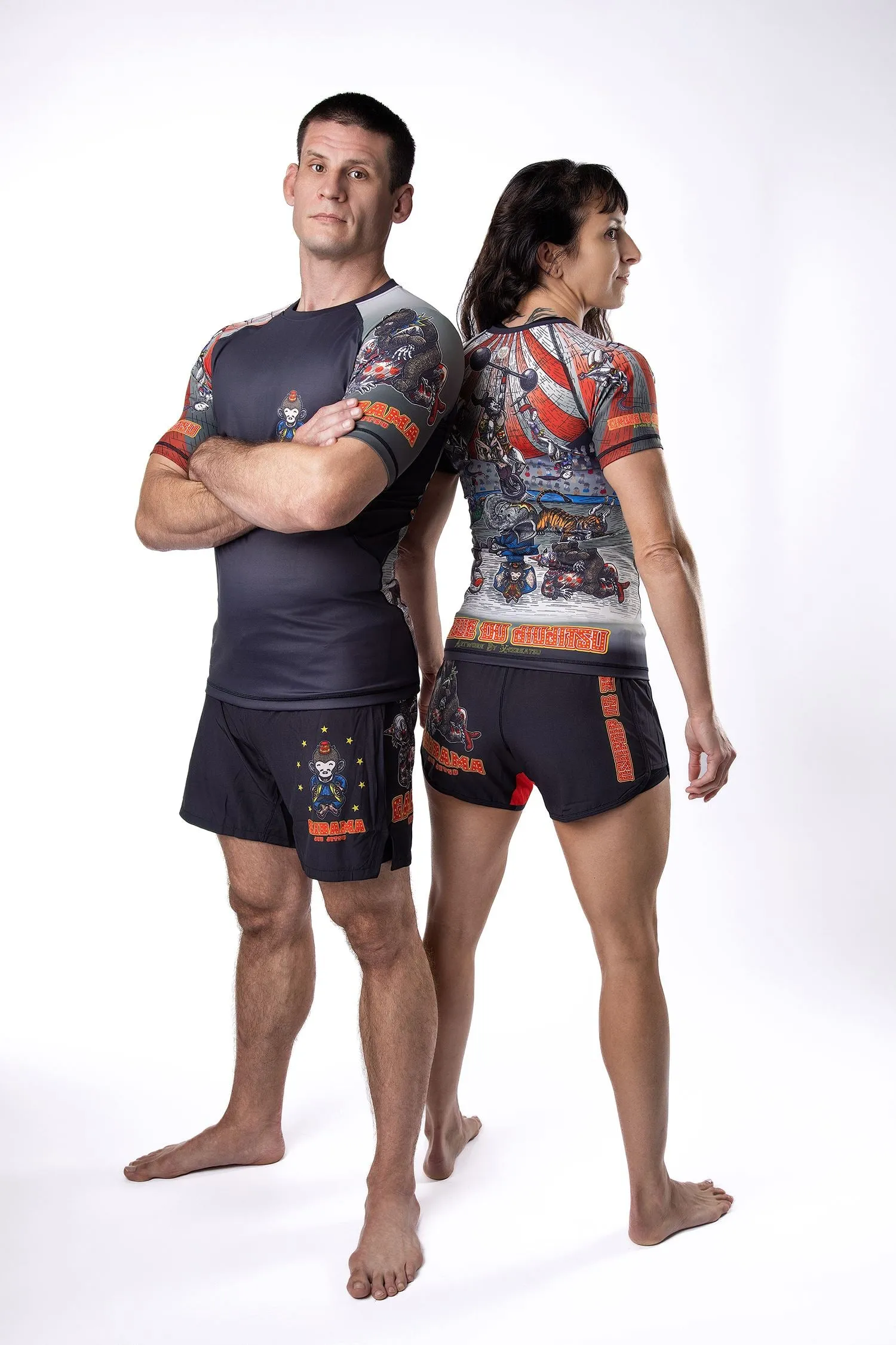 Women's Cirque du Jiu Jitsu Art Wear Rashguard - Short Sleeve