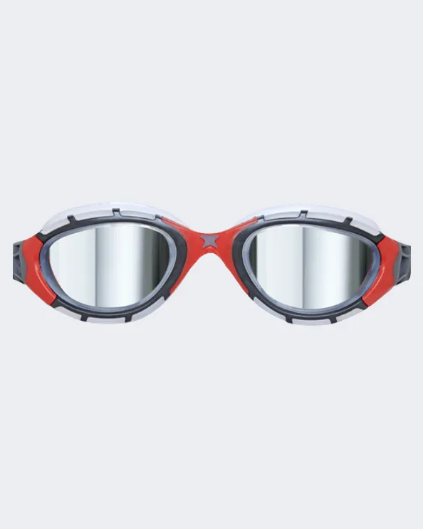 Zoggs Predator Flex Titanium Unisex Beach Goggles Clear/Red